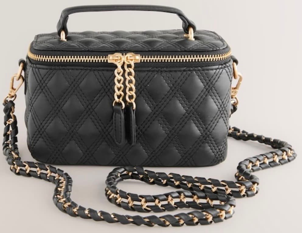 Black Quilted Vanity Bag