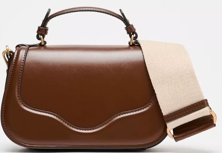 Chocolate Structured Top-Handle Bag