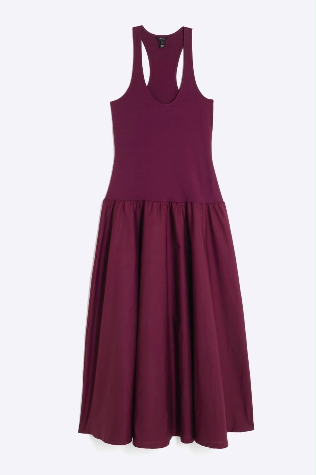 Burgundy Racerback Maxi Dress