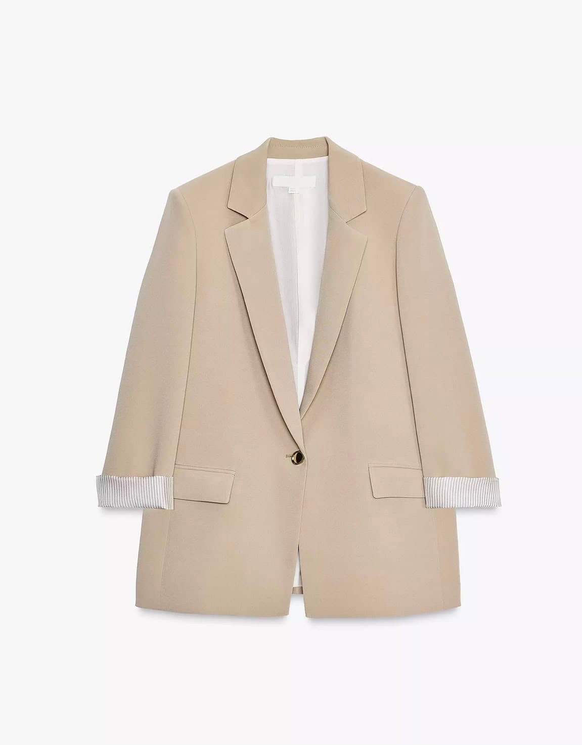 Beige Oversized Blazer
